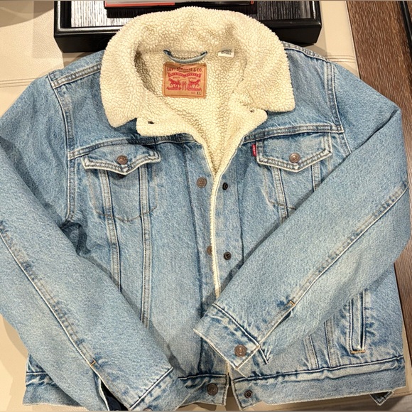 Levi's Jackets & Blazers - Levi's Blue Denim Jacket with Sherpa Lining